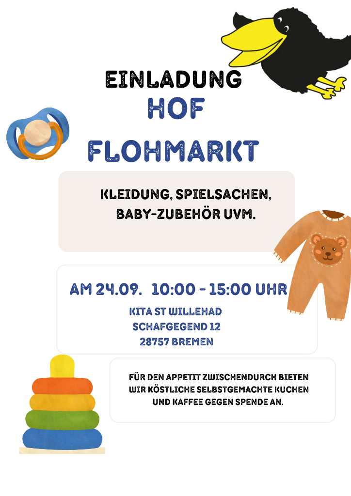 Flohmarkt am 24.09.2023 Kindergarten St. Willehad